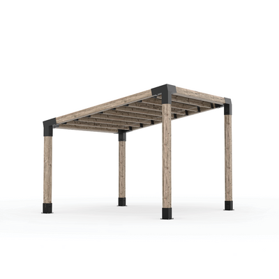 Angled Pergola Kit with Waterproof Top for 6x6 Wood Posts