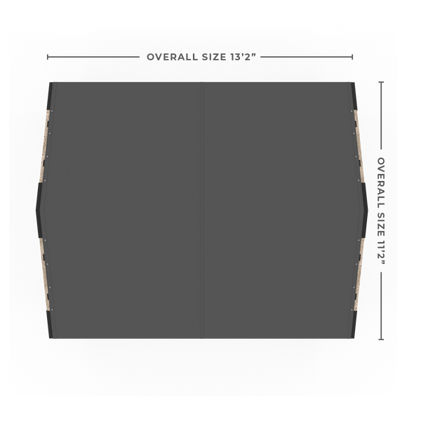 Grid 30 Single Pergola Kit with Water-Repellant Top _10x12_graphite