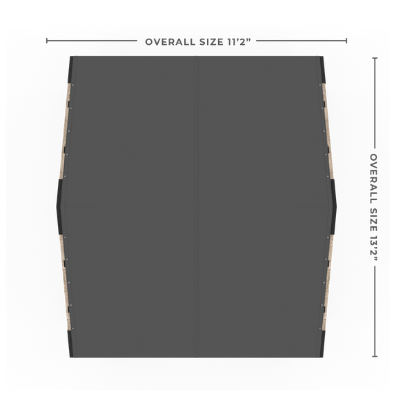 Grid 30 Single Pergola Kit with Water-Repellant Top _12x10_graphite