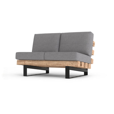 Modern Muskoka Slim Armless Loveseat Kit with Cushions