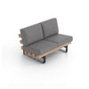 Modern Muskoka Slim Armless Loveseat Kit with Cushions