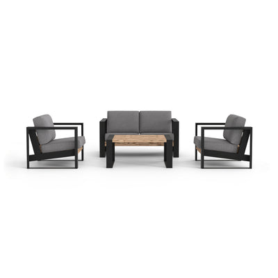 Modern Muskoka Slim 4 Piece Loveseat Set