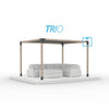 TRIO 3 Arm Pergola Corner Bracket for 4x4 Wood Posts | 1 Pack